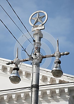 Lamp post in the style of Stalin`s Empire