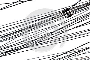 Lamp post and wire to creative for design and decoration isolate