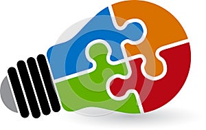 Lamp puzzle logo