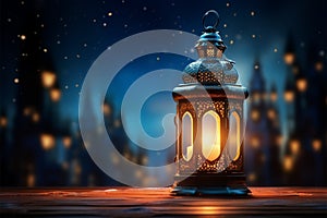 Lamp radiates the spirit of Ramadan Kareem with its gentle luminance