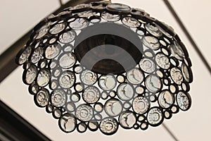 Lamp for roof leaded with glass gems of sun and moon