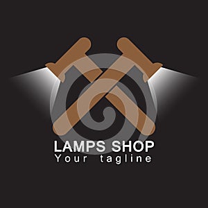 Lamp shop logo. Logo for eyecare center.