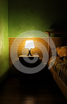 Lamp in a sleeping room