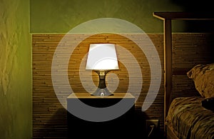 Lamp in a sleeping room