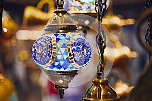 Lamp at souq in Muscat