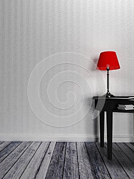 A lamp on the table, rendering