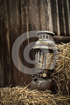 The Lamp Thai classic lamp on straw. Cowboy Set