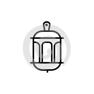 Lamp thin line icon isolated on a white background