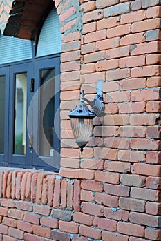 Lamp and wall brick