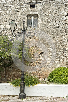 Lamp and Wall in Fiskardo Kefalonia