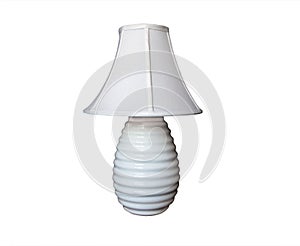 Lamp white with ribbed base