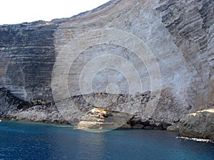 Lampedusa landscape from the boat