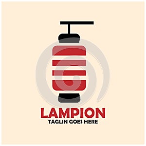 Lampion lamp decoration design vector