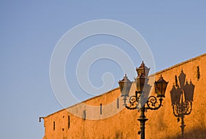 Lampost and shadow