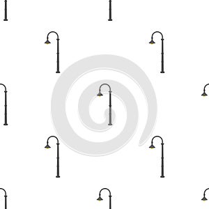 Lamppost with a conic bubble.Lamppost single icon in cartoon style vector symbol stock illustration web.