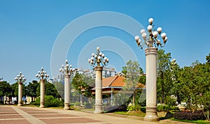 Lamppost outdoor lighting photo