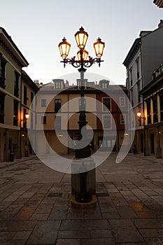 Lamppost in square