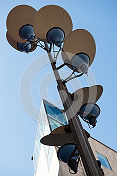 Lamppost on the street of Barcelona