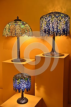 Lamps and Lighting by Louis Comfort Tiffany at Charles Hosmer Morse Museum of American Art in Winter Park, Florida