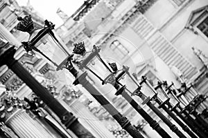 Lamps at the Louvre - Paris photo