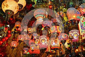 Lamps on sale in bazaar