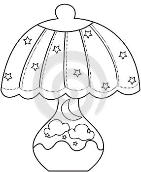 Lampshade coloring page