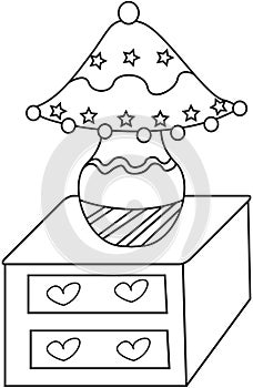Lampshade coloring page photo