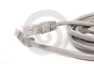 LAN cable CAT5E with RJ45 head for computer network