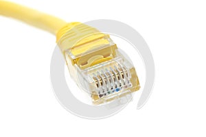 LAN cable closeup detail object isolated