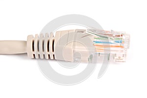 Lan cable and connector RJ45