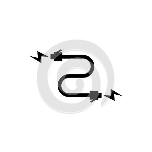 LAN cable icon vector