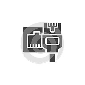 LAN connection vector icon