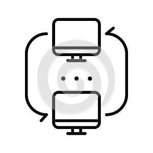 LAN Network Simple Icon Illustration