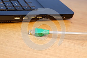 Lan RJ45 network connector to a laptop