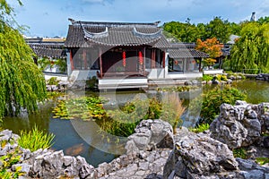 Lan Yuan Chinese garden in Dunedin, New Zealand