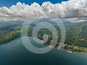 Lanao del Sur: Lake Lanao and mountain in Mindanao. photo