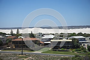 Lancelin sand dunes view from town