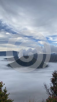 The Land Above the Clouds on Mount Bromo