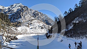 Land covered with snow