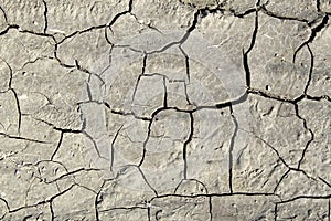 Land cracked by drought due to lack of water