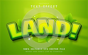 Land 3d text effect editable
