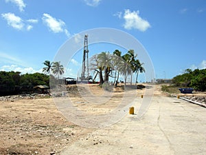 Land drilling rig, drilling for gas in Tanzania.