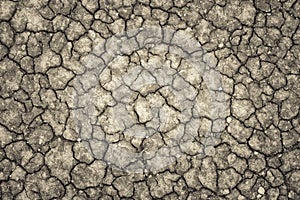 Land with a dry cracked ground , season water shortage.