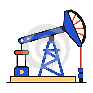 Land Gas and Oil Rig Drilling Icon