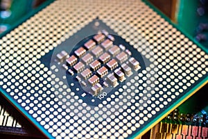 CPU showing connections on underside.