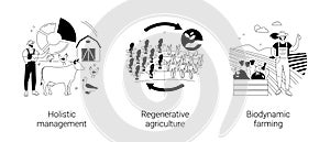 Land management abstract concept vector illustrations.