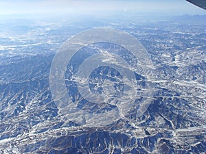 The land observation from the air after the snow