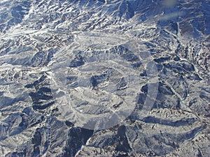 The land observation from the air after the snow