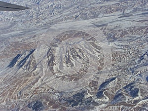 The land observation from the air after the snow