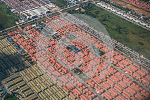 Land and property business from aerial view